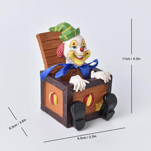 Estilo clásico <span class=keywords><strong>americano</strong></span> circo payaso Bobble Head muñeca estatuilla decoración del hogar artesanías de resina - Product Image 3