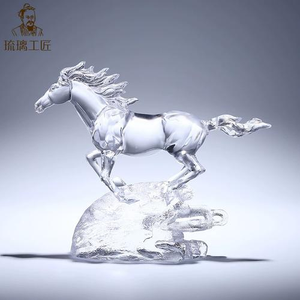 फेंग शुई पारदर्शी घोड़े की प्रतिमा शोपीस और प्लेसमेंट - Product Image 1