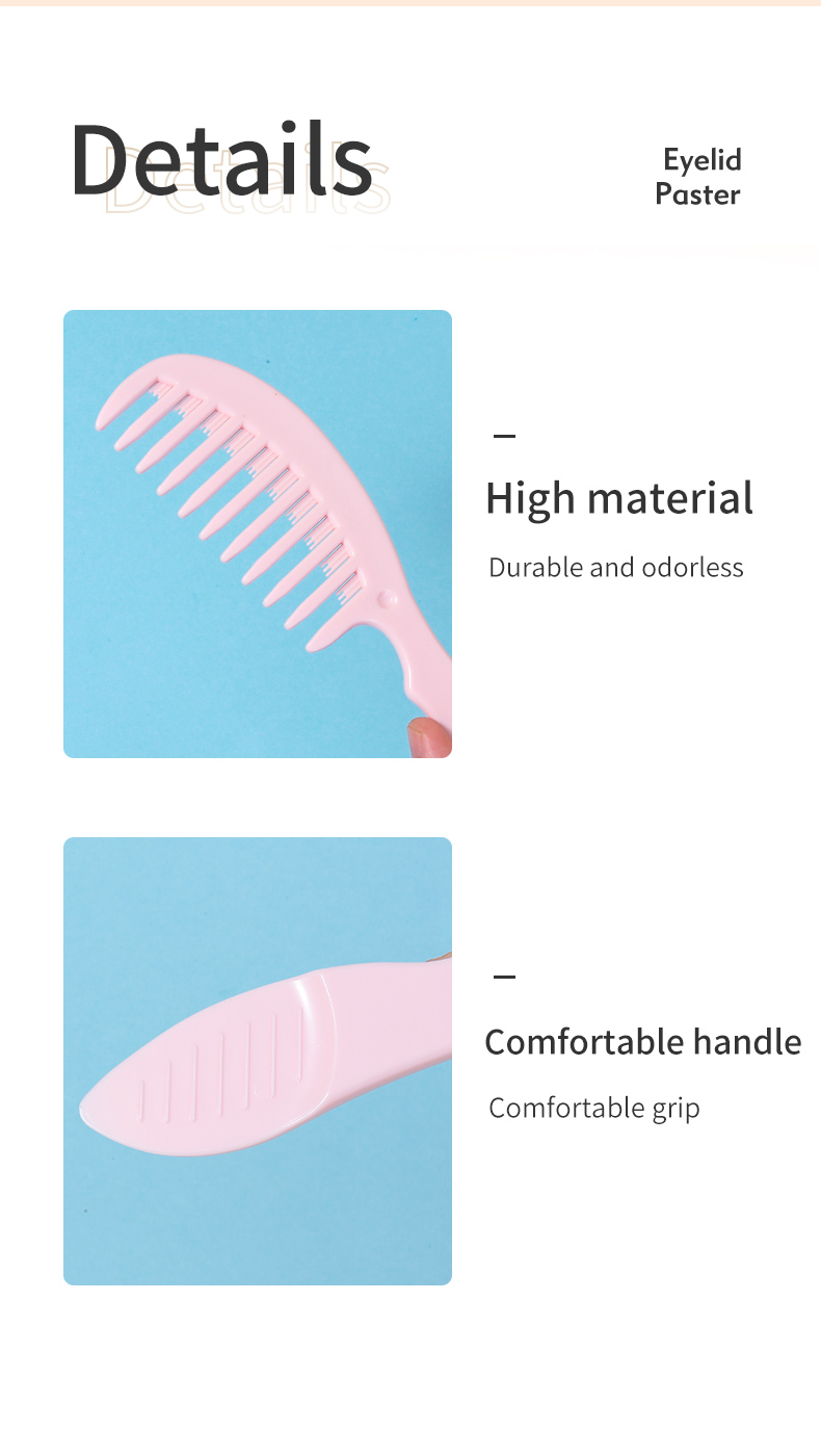 Lameila Custom Logo Plastic Hair Comb With Wide Tooth Salon Hair Extension Brush Comb Washable Hair Scalp Massager Brush C315