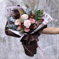 Mode Rétro Anglais Journal Style En Gros Cadeau Emballage Matériaux Floral Boutique Fleur Emballage Papier