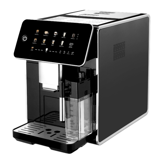 Automatic Electric Home 3-in-1 Espresso Coffee Maker Stainless Steel Milk Box 20bar Pressure Touch Screen Display 11-Cup CE CB