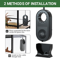 REPTIZOO Purificateur d'air pour reptiles 4-en-1 avec filtre à charbon, accessoires pour terrarium de dragon barbu