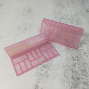 Translucent/Solid Color <b>Empty</b> Eyeshadow Palette 12‑Grids Cosmetic Blush Makeup Case Plastic Eyeshadow Container Custom Logo - Product Image 1