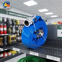 Supermarché proposant 2 produits. Dia. Tuyau plat robuste bleu de 100 pieds (30,48 m) à 6 barres avec connecteurs
