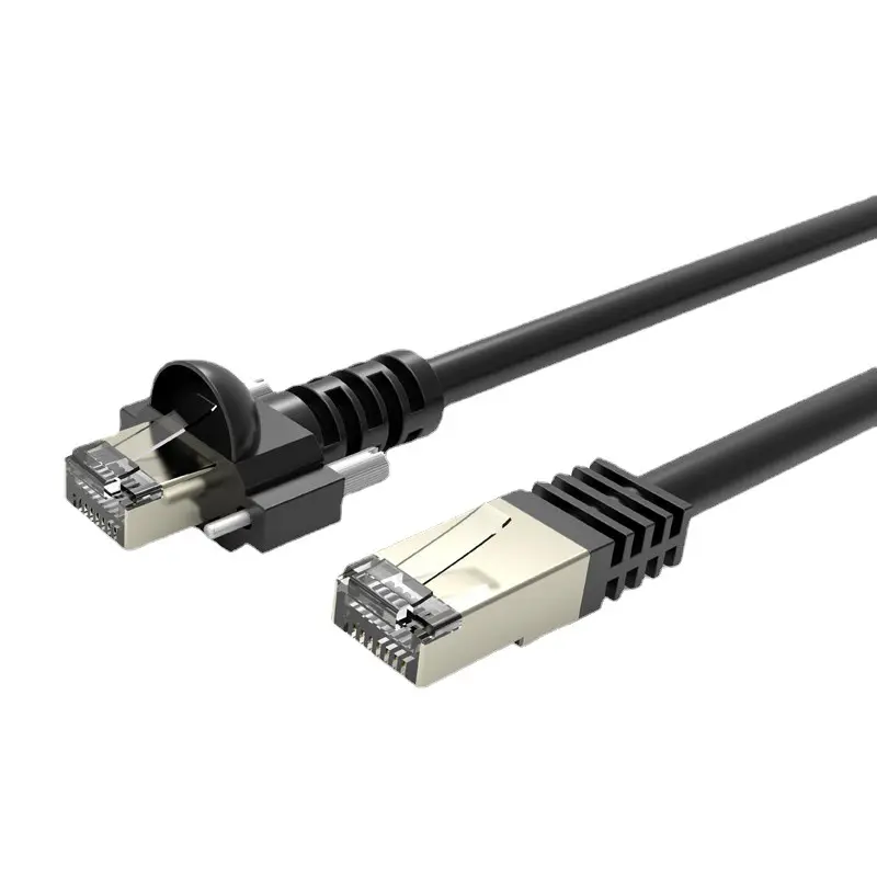Cavo di rete telecamera industriale Gigabit Ethernet RJ45 con bloccaggio alta catena di trascinamento flessibile
