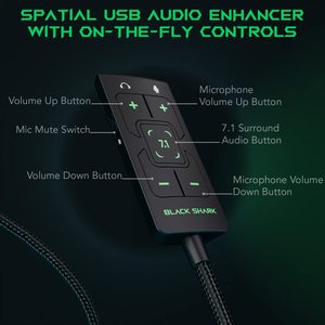 Cuffie da gioco Black Shark GOBLIN X2 per PC, PS4, PS5, Switch, Xbox, audio surround spaziale 7.1, microfono staccabile <span class=keywords><strong>con</strong></span> cancellazione del rumore - Product Image 2