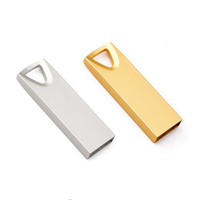 Clé USB promotionnelle mini en métal avec logo, boîtier métallique, 8 Go, étui pour clé USB 2.0 personnalisé, 128 Go, 64 Go, 32 Go