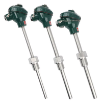 Sensor Suhu Industri PT100 Thermowell RTD Transmitter Probe Baja Tahan Karat untuk Pemantauan Proses