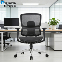 Chaise de bureau ergonomique en maille avec hauteur réglable, accoudoirs 3D réglables, soutien lombaire, chaise pivotante pour le travail quotidien