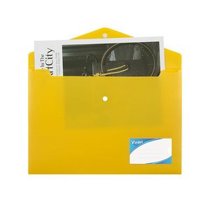 Chất lượng cao A5 nhựa tài liệu ví với Snap Nút đóng cửa biểu tượng tùy chỉnh PVC chất liệu A4 tập tin túi cho các trường học sử dụng - Product Image 3