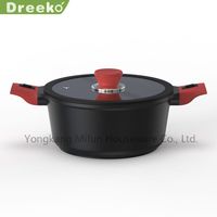 Ensemble de casseroles en aluminium avec poignée amovible, revêtement antiadhésif en granit, poêles à frire, ustensiles de cuisine, 14 pièces, design moderne