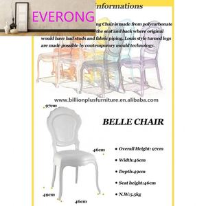 Silla de Boda de Resina Acrílica Transparente Estilo Epoca, para Uso en Interiores y Exteriores, Sala de Estar, Oficina, Comedor, de China - Product Image 6