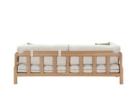 Ensemble de canapés de salon, structure en bois de frêne massif, style européen, design moderne, futon, rembourrage en éponge résiliente, meubles pour la maison