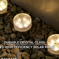 Lampe LED solaire étanche en forme de brique de verre pour sol, marches d'escalier, allée de jardin, décoration extérieure de villa