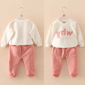 Conjunto de Camiseta de Manga Larga para Pareja y Pantalones de Varios Tipos, Vestidos de Tela para Bebés Niñas, Tienda en Línea de Venta al Por Mayor - Product Image 2