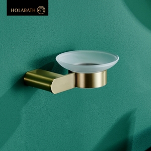 Porte-savon en <span class=keywords><strong>verre</strong></span> moderne avec système de drainage, économiseur de savon facile à nettoyer et arrêt à sec, porte-savon mou pour douche, salle de bain - Product Image 1
