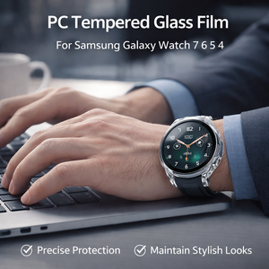 Nouvelle coque de protection transparente en verre trempé PC rigide pour montre connectée <span class=keywords><strong>Samsung</strong></span> Galaxy <span class=keywords><strong>Watch</strong></span> 7 6 <span class=keywords><strong>5</strong></span> 4 - Product Image 3