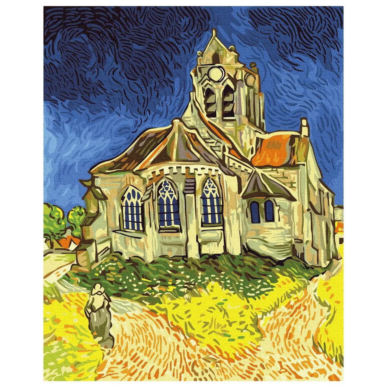 ペイントボーイG364カスタム写真Orville's church oil painting 40x50cm painting by numbers landscape 24 color decorative painting