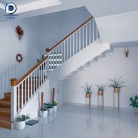 Escalier flottant cantilever de qualité supérieure au design industriel, avec support dissimulé, durable et sûr, en bois/acier inoxydable