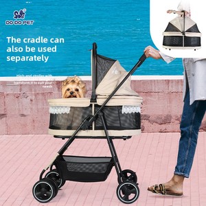 Nouveau chariot de transport métallique pour animaux de compagnie 2026, à fixer sur voiture, 4 roues, pliable, détachable, écologique, toutes saisons, pour chats et chiens, pour les voyages en autonomie - Product Image 3