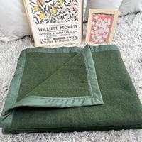 Manta de lana ignífuga de emergencia ignífuga de alivio de desastres del gobierno pesado verde de color sólido personalizado