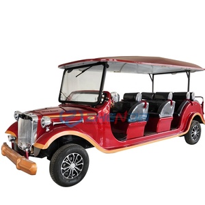 Voiture de golf électrique vintage classique de haute qualité à 11 places, système de climatisation, 4 roues - Product Image 1
