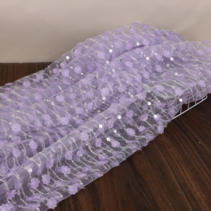Tela de Tul Bordada con Chifón, Encaje de Tul para Vestido de Novia, Hilo para Cinturón, Encaje de Hilo Suave Estilo Lolita para Prendas y Embalaje de Regalos - Product Image 6
