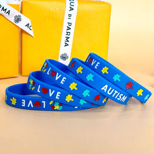 स्टॉक ऑटिज्म ब्रेसल्स में उच्च गुणवत्ता वाले सिलिकॉन रिस्टबैंड में उच्च गुणवत्ता वाली सिलिकॉन रिस्टबैंड मेडिकल रिस्टबैंड - Product Image 5