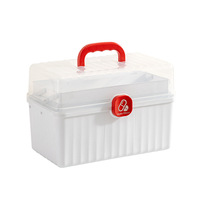 Armoire à médicaments Portable 20 pièces, boîte de premiers soins pour médicaments, boîte de rangement en plastique pour médicaments et gélules
