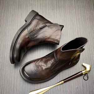 Chaussures de Mariage pour Homme en Cuir Véritable Britannique, Habillées et Formelles, en Cuir de Vachette Haut de Gamme, Tendance pour le Marié - Product Image 5