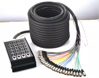 Boîtier de câblage multiprofessionnel pour scène, longueur 20m/30m/50m, avec 16/20/28/32 canaux XLR, boîtier de scène audio XLR