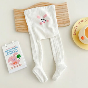 Leggings pour bébé et enfant, doublés polaire, épais, imprimé lapin, chauds, doux et extensibles, directement de l'usine - Product Image 3