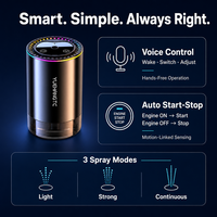 Diffuseur d'arômes intelligent pour voiture en métal personnalisé, humidificateur avec lumière d'ambiance 7 couleurs, distributeur de parfum 50-100ml, à fixer sur le siège