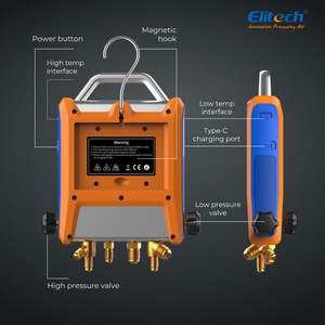 Manómetro <span class=keywords><strong>Digital</strong></span> EMG-40V con Pantalla Táctil de 5 Pulgadas para Diagnóstico de HVAC/R, Medición de Vacío y Temperatura - Product Image 6