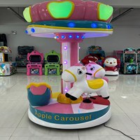 Manège à chevaux miniatures 3 places attrayant, idéal pour les centres commerciaux - Nouveauté !