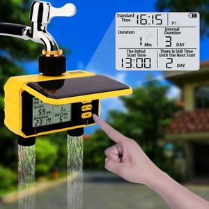 Zhitian Smart Automatic Plastic Timed Water Valve Controller 360 Movable Connector Big Screen Display Outdoor Waterproof Solar - Product Image 1