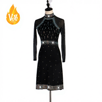 2019 Nouveau noir lyrique Adulte femmes frange compétition d'entraînement femmes ballet jazz danse costumes robe