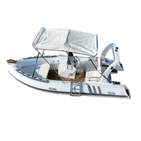 Bateau à rames de sport 16ft RIB480 coque en fibre de verre Hypalon/PVC bateau gonflable rigide
