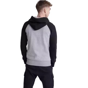 Sweat à capuche en molleton de coton de haute qualité pour hommes manches raglan Logo personnalisé brodé Style tendance Longue Longueur-pour l'hiver Fourniture OEM - Product Image 2
