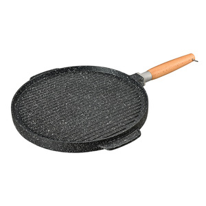 Round Non Stick Teppanyaki Grill Pan Maifan Stone Coating Easy Cleaning Frying Pan For Steak Pizza Outdoor Cooking - Product Image 3