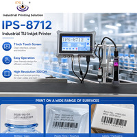 Imprimante thermique IPS-8712 pour le codage de la date d'expiration, machine de codage de codes QR et de codes-barres, date de production, numéro de lot sur sacs en plastique et cartons