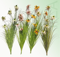 Tanaman Hijau Buatan Bunga Matahari Rumput Dogtail Cattails Bunga Renda Rumput Palsu Rangkaian Tanaman Pot Tanaman Hias Lanskap Grosir