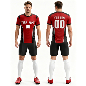 Set Jersey Sepak Bola Sublimasi Desain Baru Profesional, Bahan Polyester Bernapas, Seragam Tim dengan Nama dan Nomor - Product Image 4