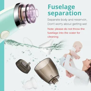 Aspirador nasal elétrico de bebê, equipamento de limpeza nasal para recém-nascidos meninos e meninas, seguro, higiênico