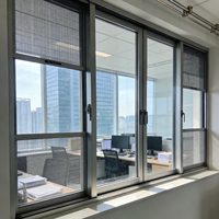 Ventanas Corredizas de Aluminio Modernas de Alta Calidad con Apertura Horizontal y Doble Acristalamiento para Cocina, Hotel y Hogar