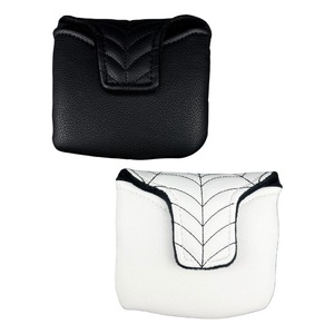 Custodia per Putter da <span class=keywords><strong>Golf</strong></span> con Cappuccio Quadrato, Colori Bianco e Nero, Nuovo Ricamo a Ragno, Attacco Magnetico, Protezione per Mazza da <span class=keywords><strong>Golf</strong></span> - Product Image 3