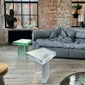<strong>High</strong> Class Creativity Living Room Matte Green Acrylic <strong>Side</strong> <strong>Table</strong> Art Design Home Use Small Acrylic Coffee <strong>Table</strong> - Product Image 4