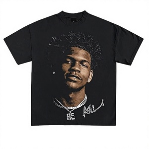 T-shirts unisexes en coton 100% à manches courtes, vente en gros, avec broderie 3D des stars du basketball américain (<span class=keywords><strong>James</strong></span>, <span class=keywords><strong>Kevin</strong></span> Durant) - Product Image 1
