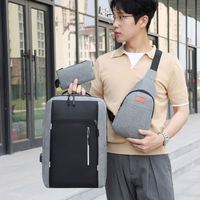 Sac à dos multifonctionnel imperméable en tissu Oxford de style japonais pour garçons, avec fermeture à bouton, idéal pour les voyages et les trajets quotidiens au collège/lycée