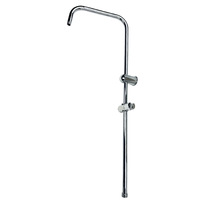 Colonne de douche minimaliste en acier inoxydable avec tige de levage réglable, pommeau de douche pluie, accessoires de salle de bain durables, pour salle de bain moderne